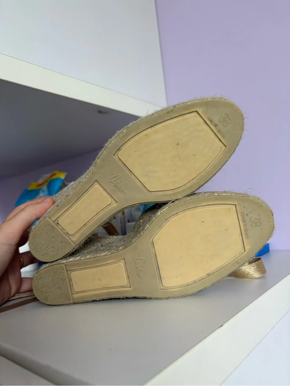 Gold Castaner Carina Espadrilles